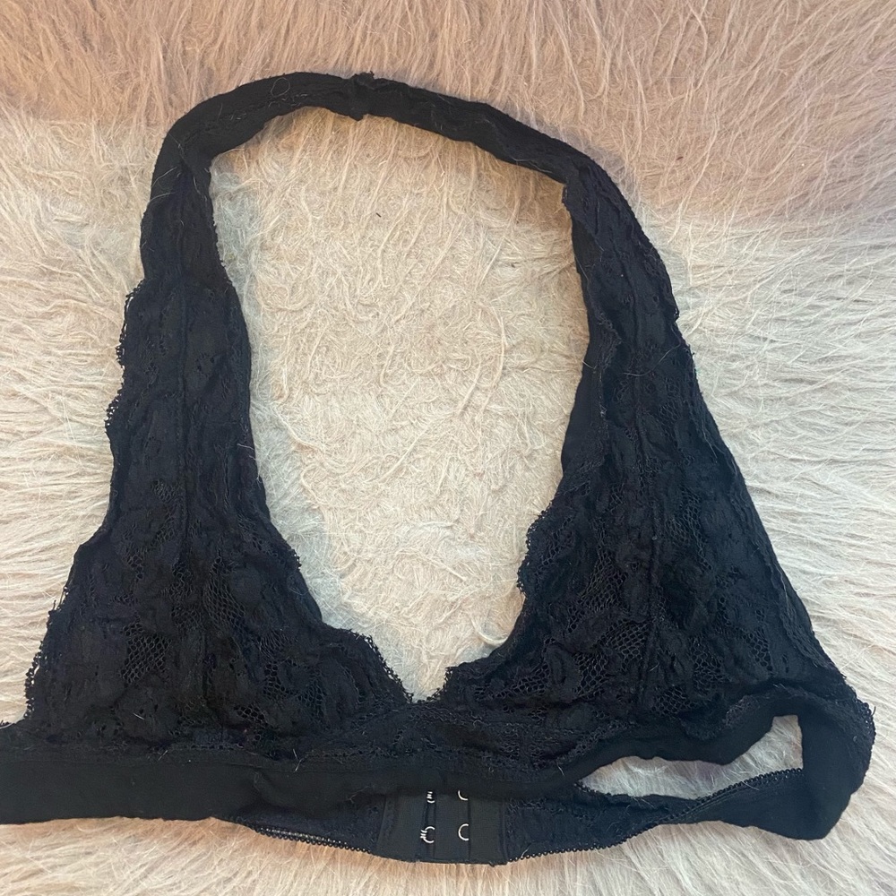 French Affair Black lace bralette